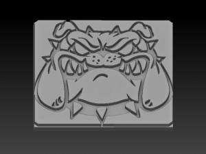 bulldog relief 3D 打印模型