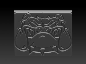 bulldog relief 3D 打印模型