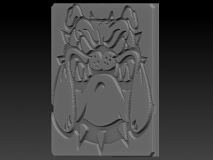 bulldog relief 3D 打印模型