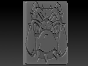 bulldog relief 3D 打印模型