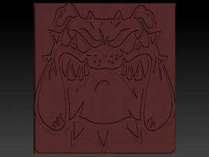 bulldog relief 3D 打印模型