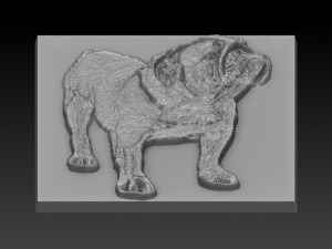 bulldog relief 3D Принт Модель