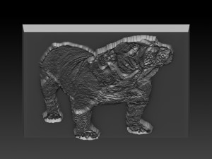 bulldog relief 3D Принт Модель