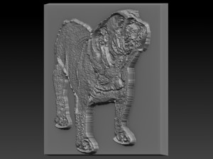 bulldog relief 3D Принт Модель