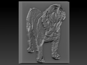 bulldog relief 3D Принт Модель