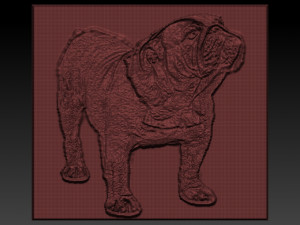 bulldog relief 3D Принт Модель