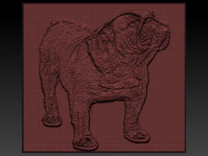 bulldog relief 3D Print Model