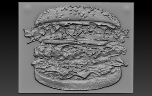 burger relief 3D 打印模型 .c4d .max .obj .3ds .fbx .stl .blend 