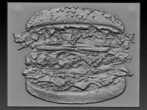 burger relief 3D Print Model