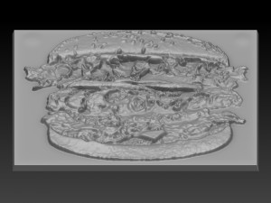 burger relief 3D 打印模型