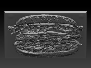 burger relief 3D 打印模型