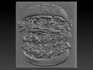 burger relief 3D 打印模型