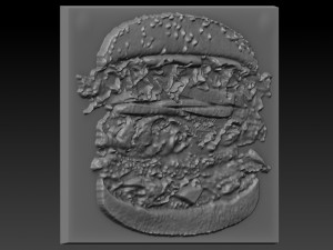 burger relief 3D 打印模型
