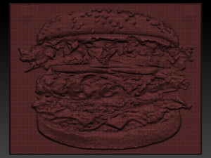 burger relief 3D 打印模型