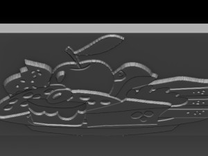 cake-apple relief 3D Print Model