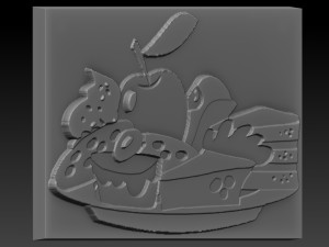 cake-apple relief 3D Print Model
