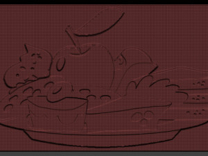cake-apple relief 3D Print Model