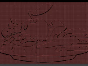 cake-apple relief 3D Print Model