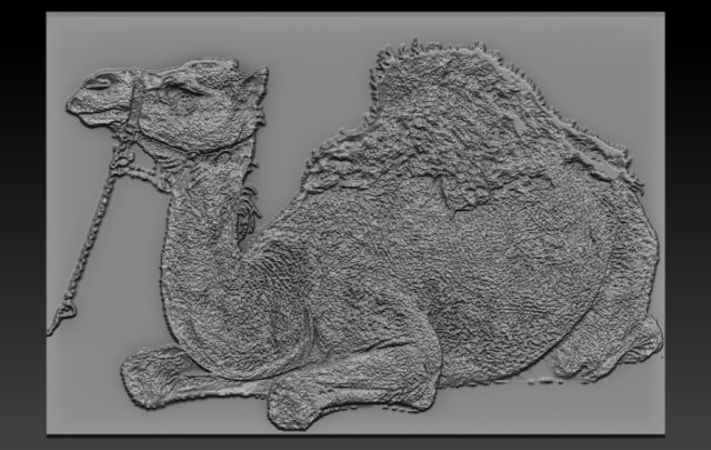 camel relief 3D 打印模型 .c4d .max .obj .3ds .fbx .stl .blend