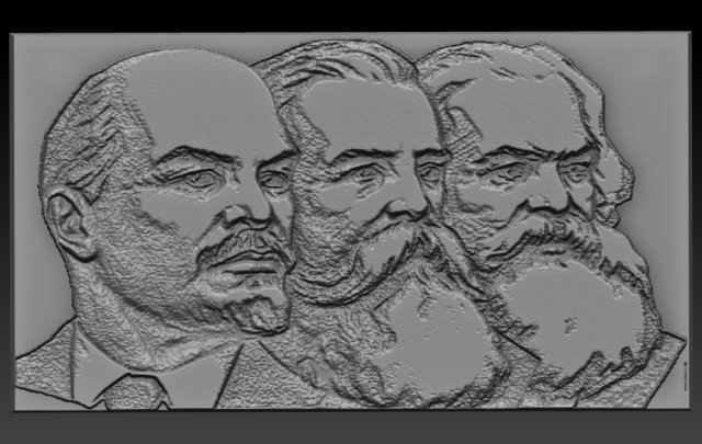 soviet thinkers relief Model Cetak 3D .c4d .max .obj .3ds .fbx .stl .blend 