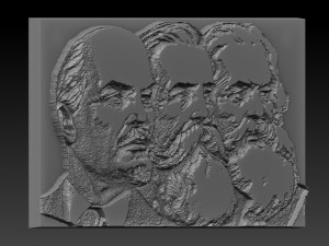 soviet thinkers relief Model Cetak 3D