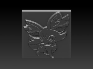 pokemon relief Model Cetak 3D