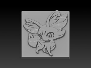 pokemon relief Model Cetak 3D