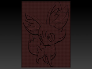 pokemon relief Model Cetak 3D