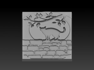 cat relief 3D 打印模型