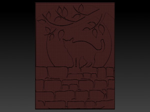 cat relief 3D 打印模型