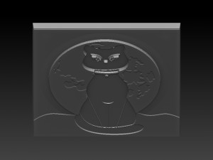 cat relief Model Cetak 3D