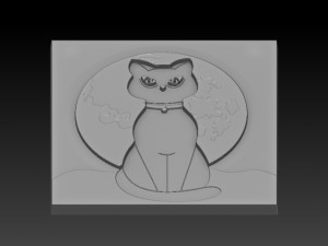 cat relief Model Cetak 3D
