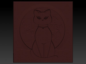 cat relief Model Cetak 3D