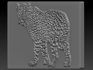 cheetah relief Modelo de impresión 3D
