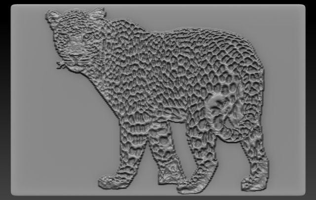 cheetah relief Modelo de impresión 3D .c4d .max .obj .3ds .fbx .stl .blend 