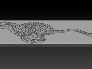 cheetah relief 3D Print Model