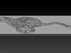cheetah relief 3D Print Model