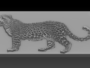 cheetah relief 3D Baskı Modeli