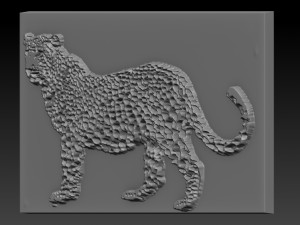 cheetah relief 3D Baskı Modeli