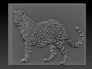 cheetah relief 3D Print Model