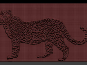cheetah relief 3D Baskı Modeli