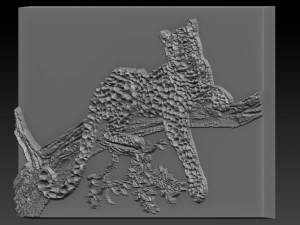cheetah relief 3D Baskı Modeli