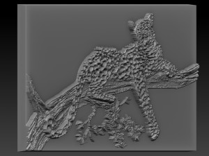 cheetah relief 3D Baskı Modeli