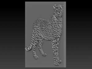 cheetah relief 3D Print Model