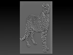 cheetah relief 3D Print Model