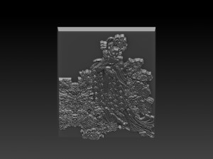 chinese woman relief 3D Baskı Modeli