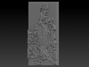 chinese woman relief 3D Baskı Modeli