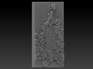 chinese woman relief 3D Baskı Modeli