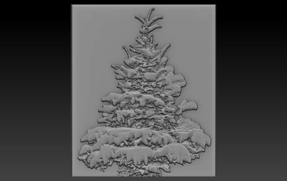 christmas tree relief 3D Print Model .c4d .max .obj .3ds .fbx .stl .blend 