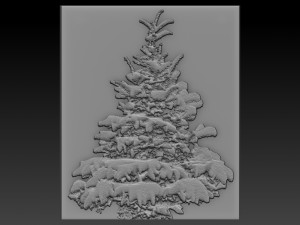 christmas tree relief 3D Print Model